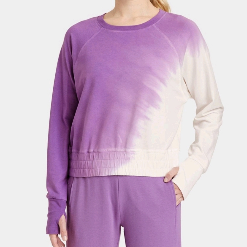 Women's French terry pullover Joy Lab amethyst XS sweatshirt